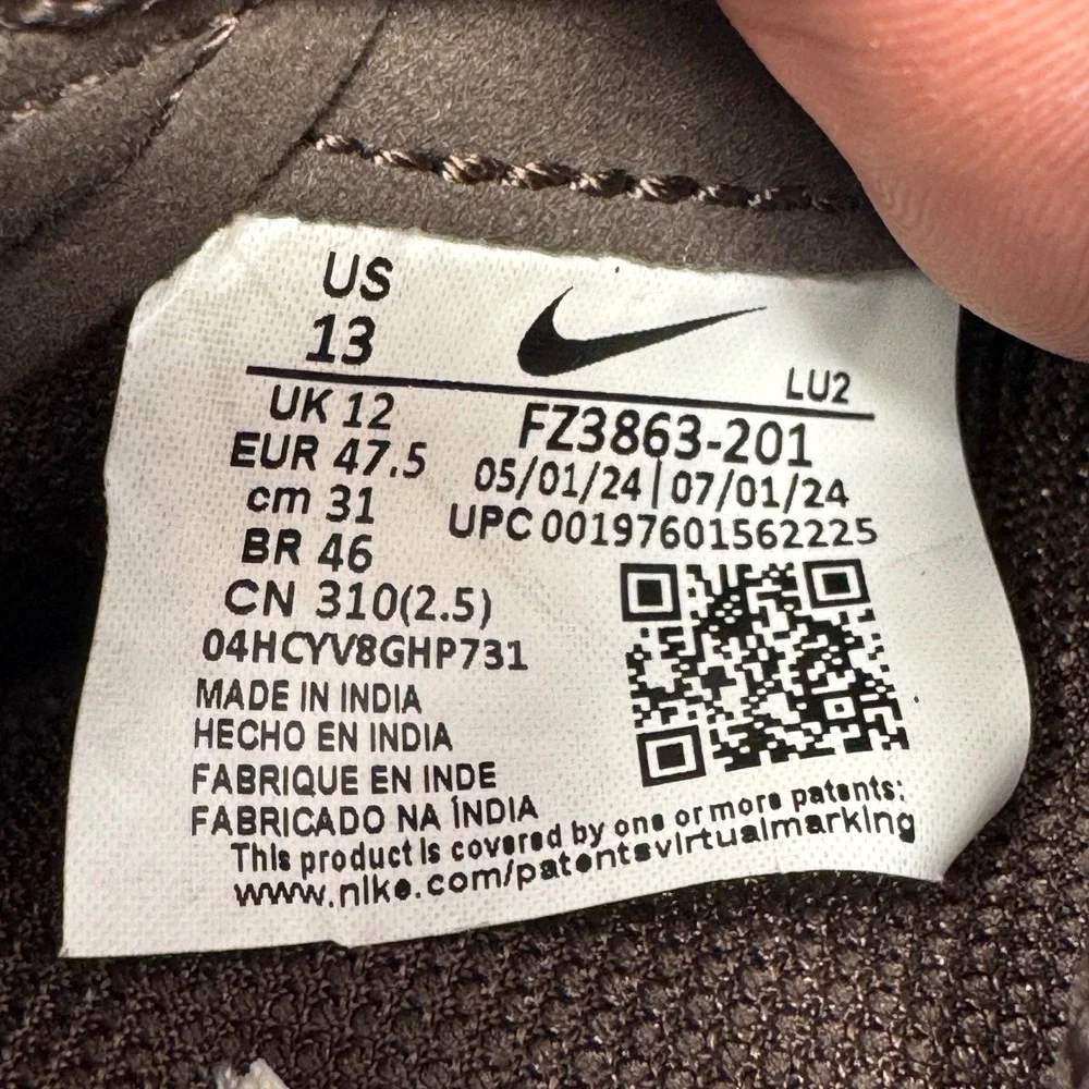 Nike Tom Sachs General Purpose Shoe Brown FZ3863-201 Mens 13 Low Top Sneakers
